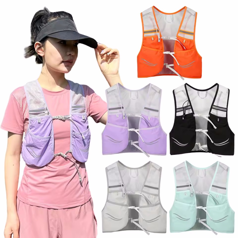 Hydration Vest - Chaleco reflectante para correr, bolsa de