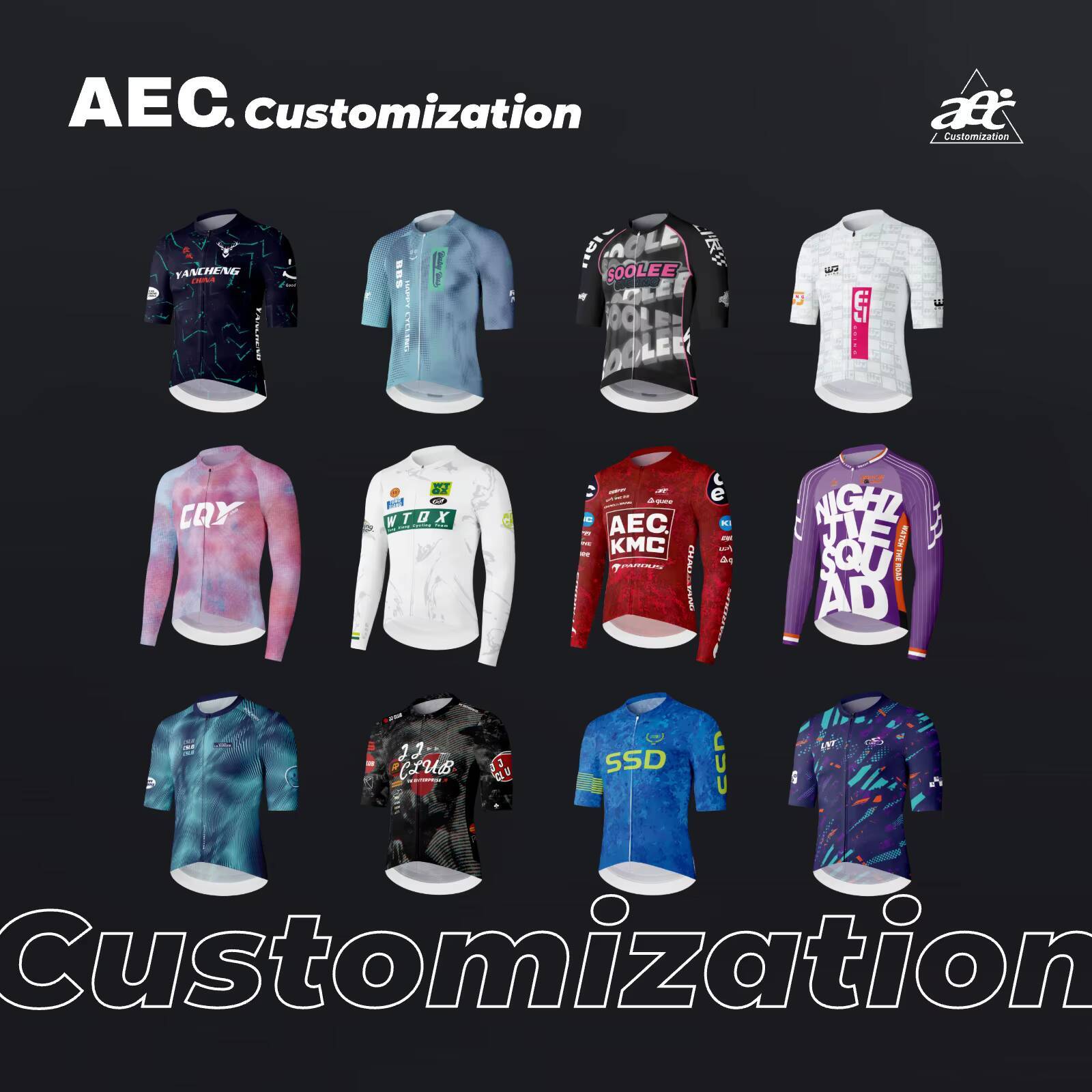 Race Bib - AEC.CYCLIST - Maillot de Ciclismo Personalizado,