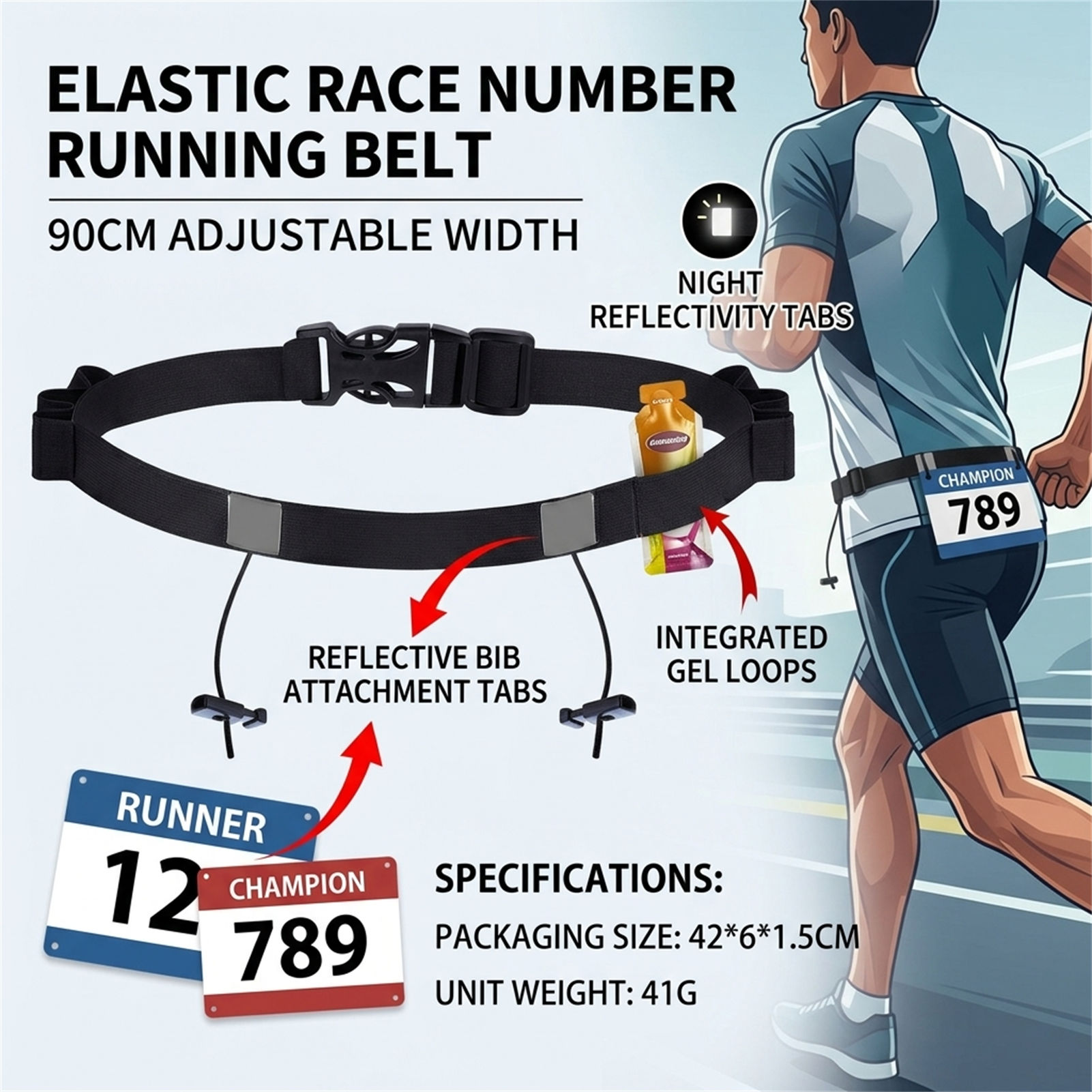 Cinturón Reflectante para Tria - Race Bib reseña y precio