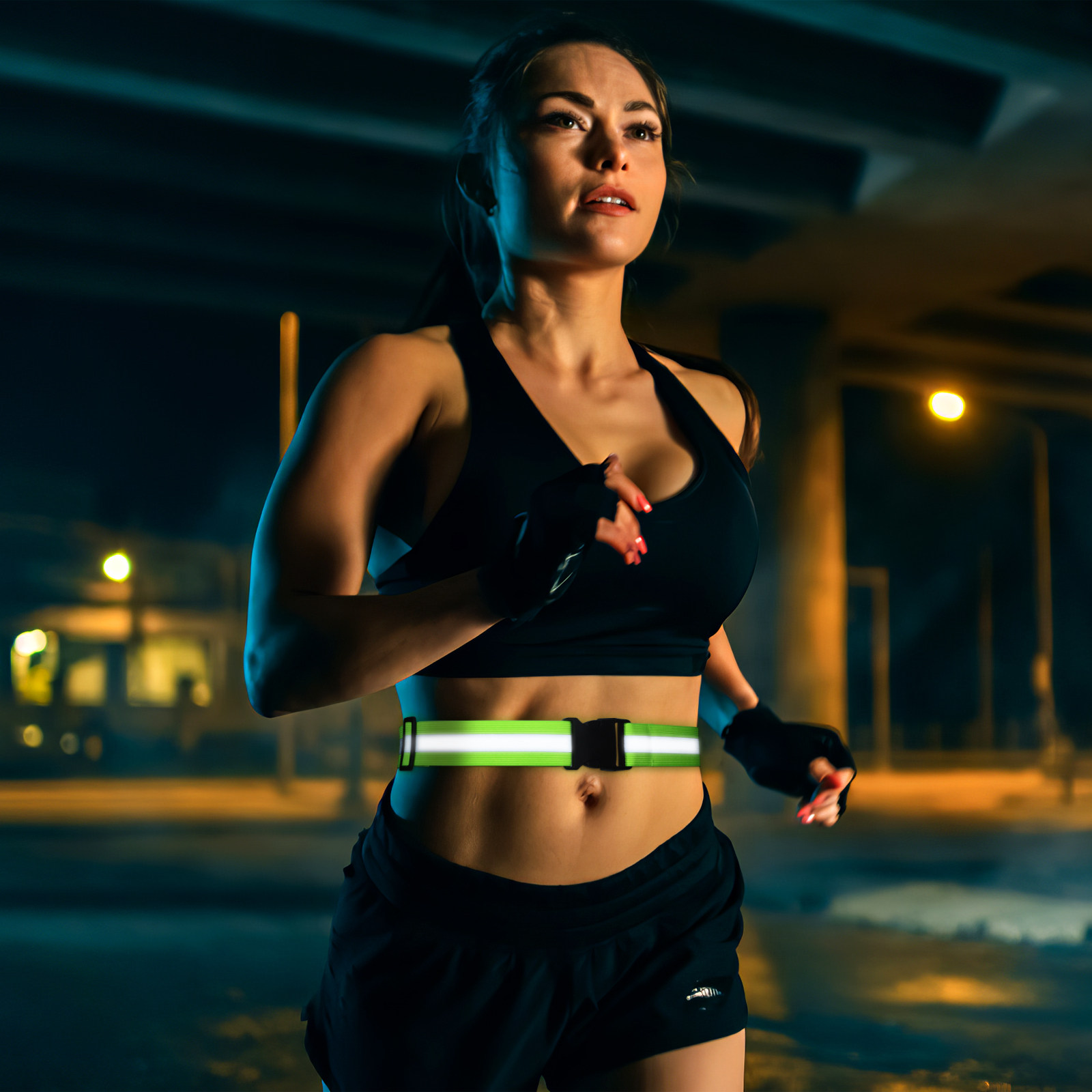 Banda reflectante verde fluore - Running Visibility Gear reseña y precio