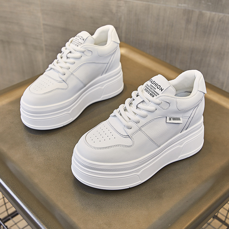 9CM cuero genuino nueva marca  - Running Shoes Women reseña y precio