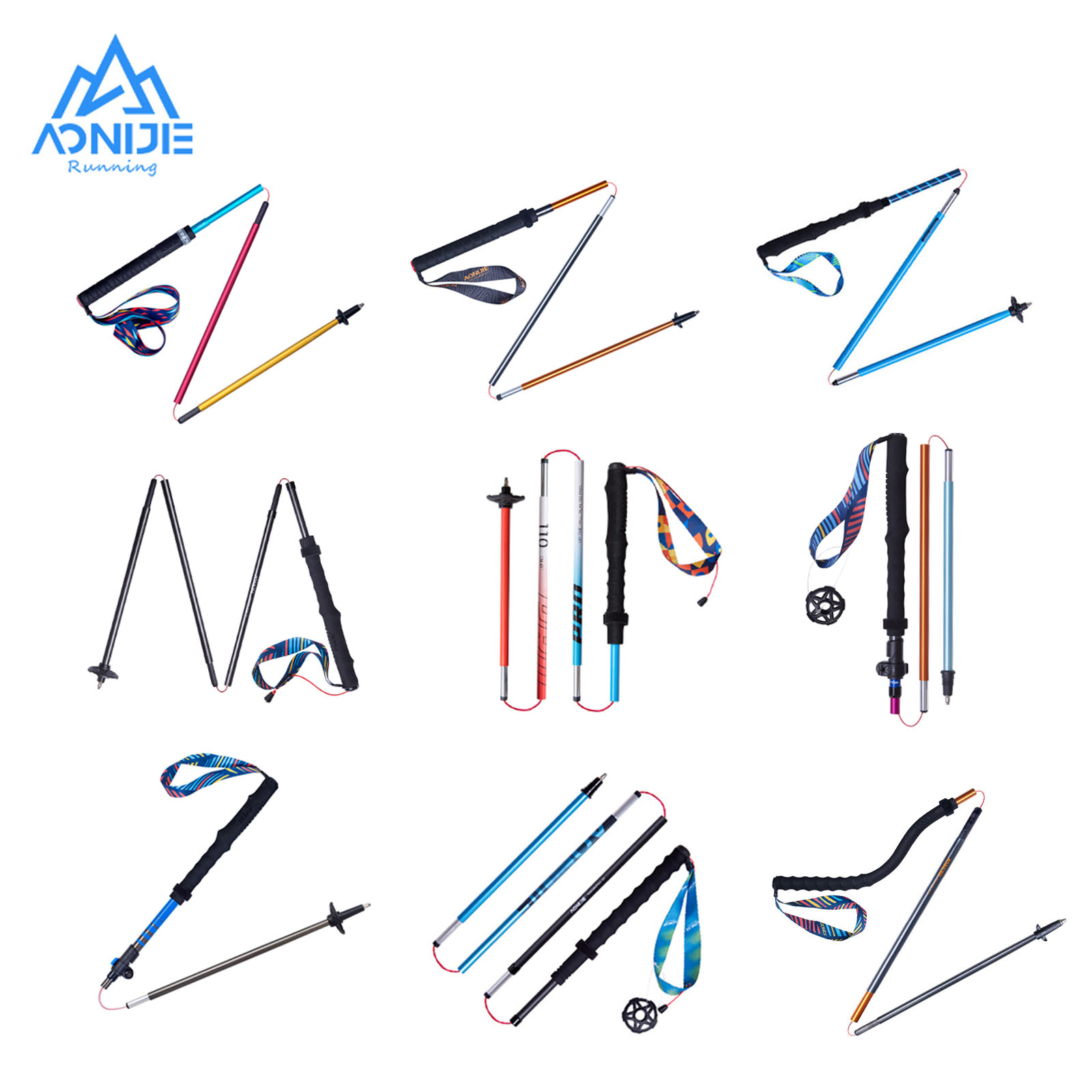 AONIJIE-bastones de senderismo - Trekking Pole Carbon reseña y precio